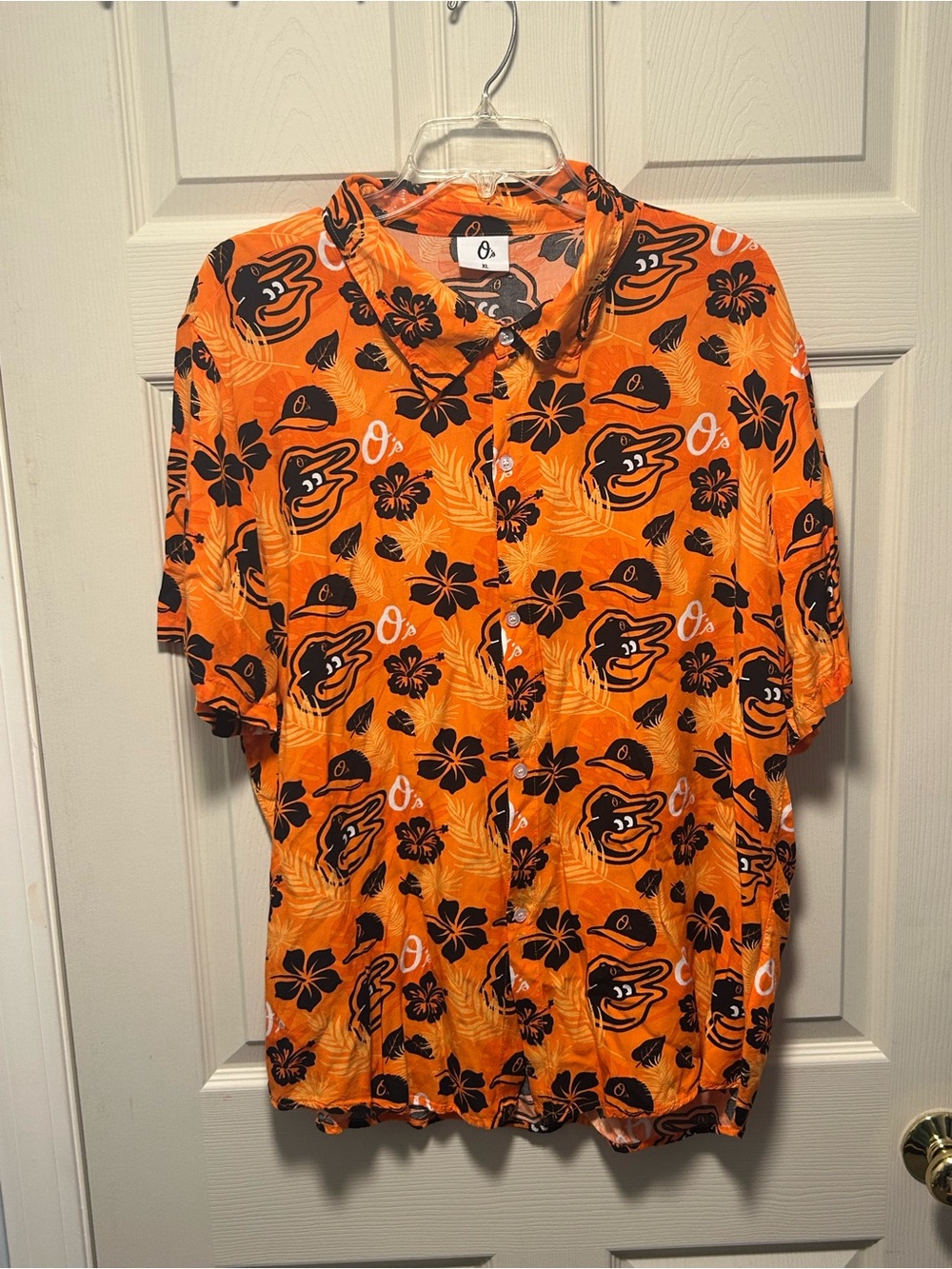Baltimore Orioles SGA Shirt Mens XL Orange O's Hawaiian 2023 Giveaway MLB
